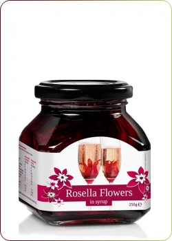 Rosella Flowers - Wilde Hibiskusblten in Sirup - 250g, 11 Stck