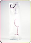 Henne Verpackung - Tragetasche, transparent "Glas" - 1er, für eine Flasche (TU1703)